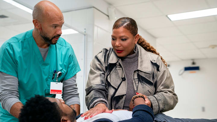 Queen Latifah and Stephen Bishop in The Equalizer season 5