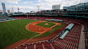 Sep 6, 2020; Boston, Massachusetts, USA; An empty Fenway Park is seen during the game between the Boston Red Sox and the Toronto Blue Jays. Mandatory Credit: Winslow Townson-Imagn Images