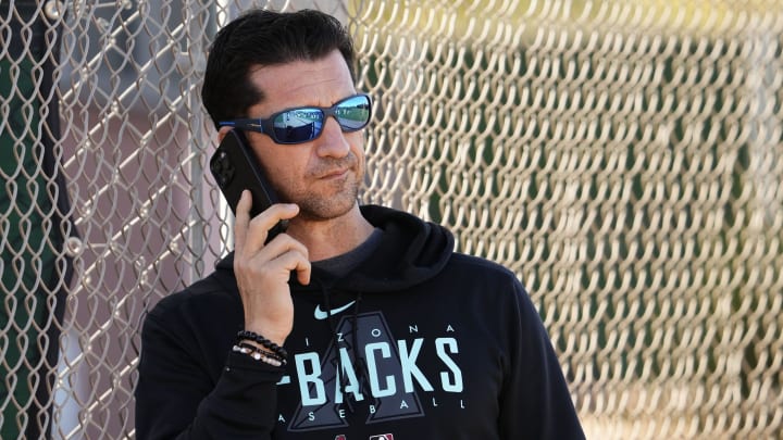 Arizona Diamondbacks general manager Mike Hazen during spring training workouts at Salt River Fields at Talking Stick near Scottsdale on Feb. 20, 2024.