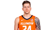 Illinois guard Keaton Kutcher, a redshirt junior who transferred from the University of South Dakota, arrived in Champaign over the summer with two years of eligibility remaining.
