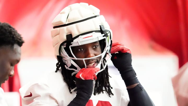 Arizona Cardinals defensive end Darius Robinson (56) during practice at Dignity Health Arizona Cardinals Training Center in Tempe, Ariz., on Wednesday, Aug. 21, 2024.