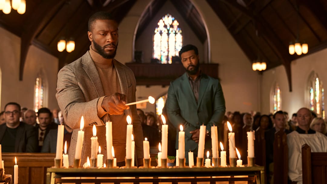 "Cross" - Aldis Hodge as Alex Cross, Isaiah Mustafa as John Sampson. 