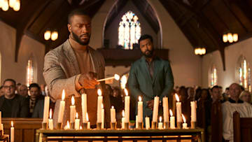 "Cross" - Aldis Hodge as Alex Cross, Isaiah Mustafa as John Sampson. 