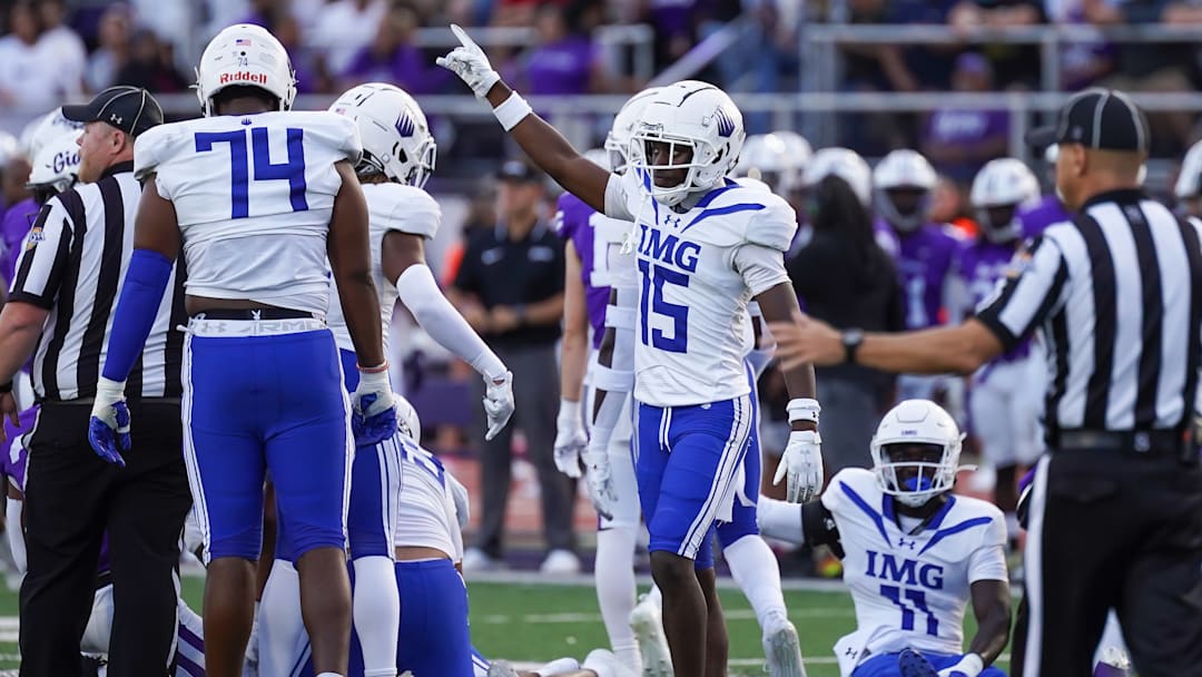 No. 3 IMG Academy (Florida) hosts Mt. Zion Prep Academy (Maryland) on Thursday, Sept. 12, 2024.