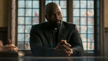 Mike Colter as David Acosta in Evil, episode 2, Season 3 streaming on Paramount +, 2022.