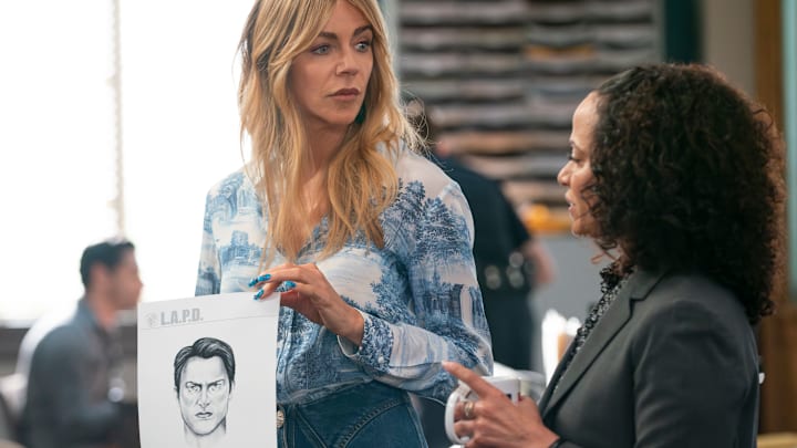 HIGH POTENTIAL - “Pawns” - While working tirelessly to shield her family from the Game Maker’s threats, another crime drags Morgan back into his game and the LAPD must decide whether to trust her instincts before the next move turns fatal. TUESDAY, SEPT. 16 (10:00-11:00 p.m. EDT) on ABC. (Disney/Jessica Perez) 
KAITLIN OLSON, JUDY REYES