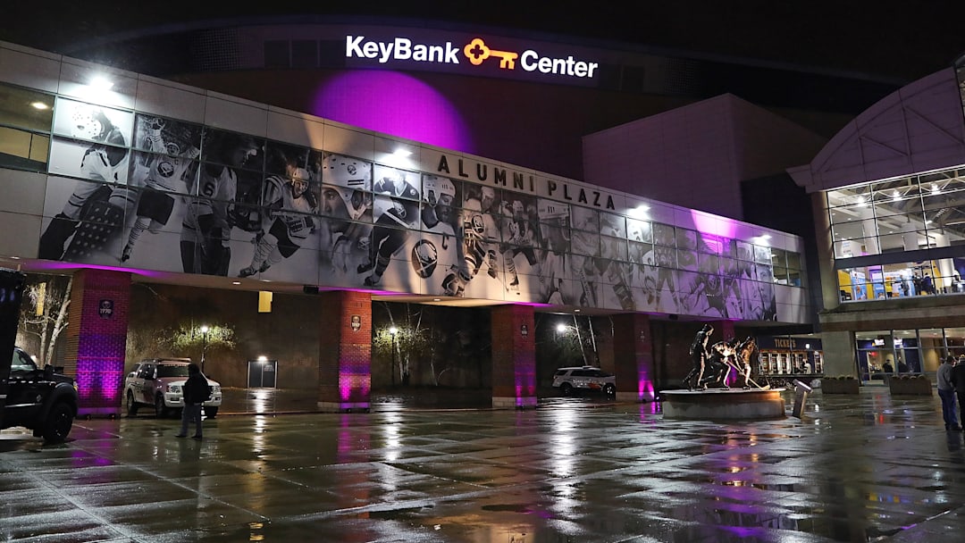 The KeyBank Center, a sports arena in downtown Buffalo, New York The KeyBank Center, a sports arena in downtown Buffalo, New York