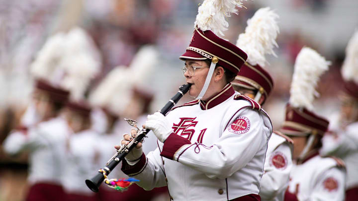 The Marching Chiefs perform ahead of the Seminoles and the Ragin' Cajuns face off at  Doak Campbell Stadium on Saturday, Nov. 19, 2022 in Tallahassee, Fla.

Fsu 14