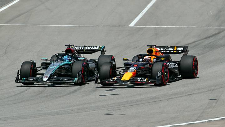 George Russell, Mercedes, Max Verstappen, Red Bull, Formula 1