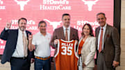 The University of Texas announces Sean Miller as their new men's basketball coach Tuesday, March 25, 2025.