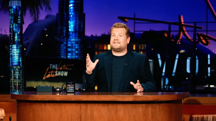 The Late Late Show with James Corden airing Tuesday, April 18, 2023, with guests Sharon Stone and Jack Whitehall. Photo: Terence Patrick ©2023 CBS Broadcasting, Inc. All Rights Reserved