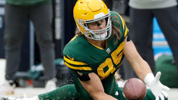 Former Green Bay Packers tight end Robert Tonyan (85) against the New York Jets during their football game on Sunday, October 16, 2022, at Lambeau Field in Green Bay, Wis. Wm.