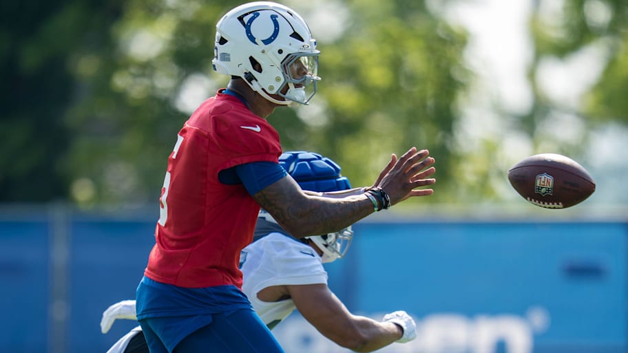 Indianapolis Colts quarterback Anthony Richardson Sr. lost the starting role to Daniel Jones. | Mykal McEldowney/IndyStar / USA TODAY NETWORK via Imagn Images