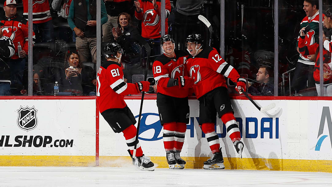 New Jersey Devils forward Ondrej Palat got his first goal of the season on Thursday night against the Montreal Canadiens.