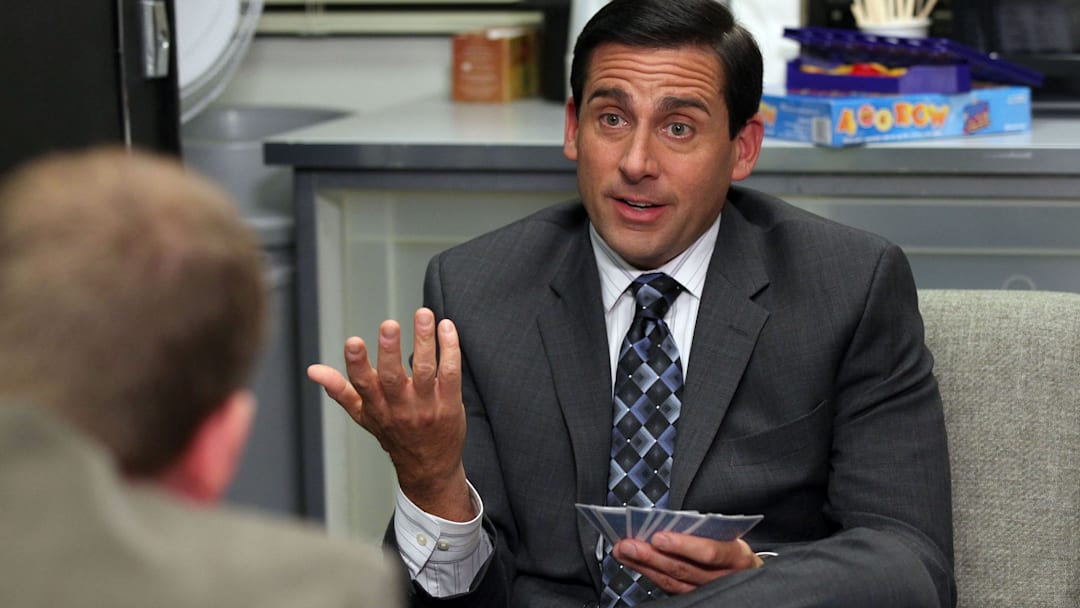 THE OFFICE -- "Counseling" Episode 702 -- Pictured: Steve Carell as Michael Scott -- Photo by: Chris Haston/NBC/NBCU Photo Bank