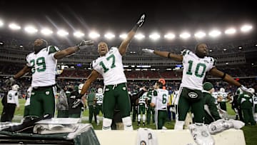 Jerricho Cotchery, Braylon Edwards, and Santonio Holmes