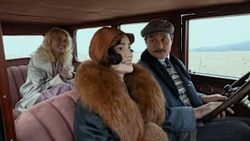 L to R Julia Schlaepfer as Alexandra, Janet Montgomery as Hillary and Augie Prew as Paul in season 1 , Episode 6 of 1923 streaming on Paramount+