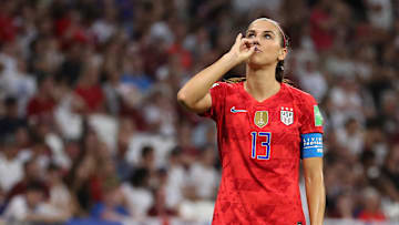 Alex Morgan celebrated her eventual game-winner in iconic fashion in the 2019 Women's World Cup semifinals.