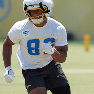 Los Angeles Chargers tight end Oronde Gadsden during organized team activities at The Bolt.