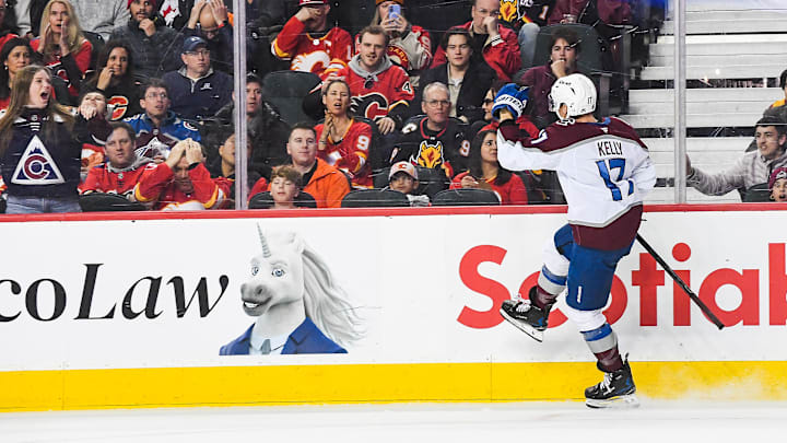 The Colorado Avalanche got a big 4-2 road win over the Calgary Flames on the strength of Parker Kelly's two goals.
