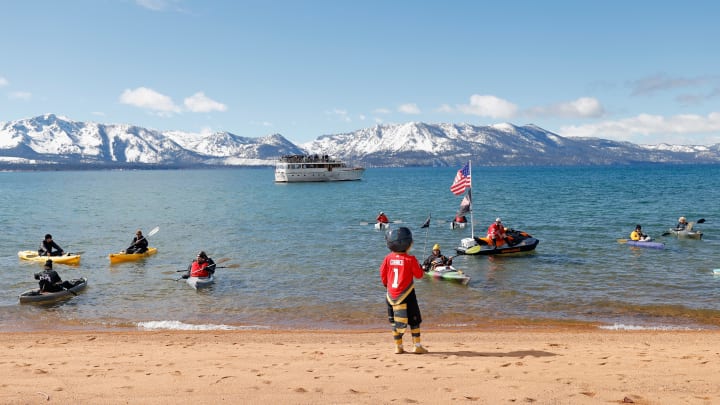 NHL Outdoors At Lake Tahoe - Vegas Golden Knights v Colorado Avalanche