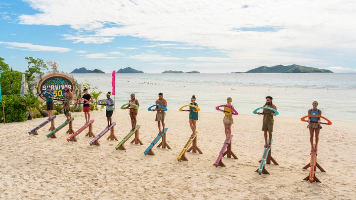 “A Side Dish of Chaos” – One castaway comes clean to the tribe about a previously deceptive move. The crowd favorite SURVIVOR auction returns, with an extra special season 50 spin. Chaos ensues when social media icon MrBeast arrives on the scene, on SURVIVOR 50, Wednesday, April 29 (8:00-10:00 PM, ET/PT) Photo: Robert Voets/CBS ©2025 CBS Broadcasting, Inc. All Rights Reserved.