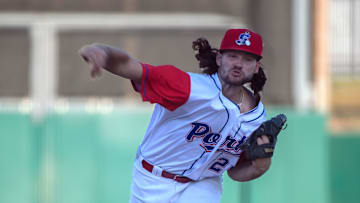 (5/11/21) Stockton Ports' Osvaldo Berrios delivers a pitch during a California League baseball game against the San Jose Giants at the Stockton Ballpark in downtown Stockton. CLIFFORD OTO/THE STOCKTON RECORD

Portshomeopener 052a