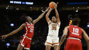 Mar 31, 2024; Portland, OR, USA; Texas Longhorns forward Madison Booker (35) shoots a jump shot during the first half against NC State Wolfpack guard Saniya Rivers (22) in the finals of the Portland Regional of the NCAA Tournament at the Moda Center center. Mandatory Credit: Troy Wayrynen-USA TODAY Sports