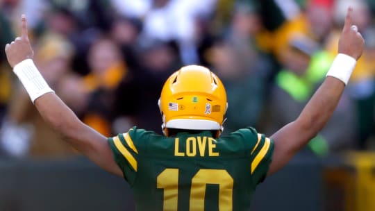 Green Bay Packers quarterback Jordan Love has 220 million reasons to celebrate.