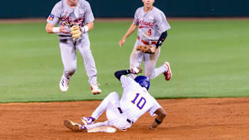 Connor Cuff 10, LSU Tigers take on Louisianas Ragin Cajuns at Alex Box Stadium in Baton Rouge, LA. Tuesday, March 25, 2025.