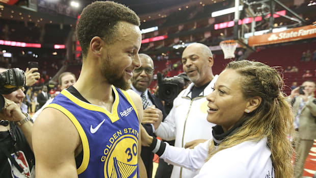 Steph Curry and mom Sonya Curr