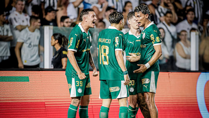 Richard Ríos em Santos 1 x 2 Palmeiras em 2025