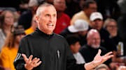 Arizona State Sun Devils head coach Bobby Hurley reacts during action against the Gonzaga Bulldogs on Nov. 14, 2025, at Desert Financial Arena in Tempe.