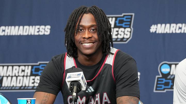 NCAA Men's Basketball Tournament - Practice Day; Omaha guard JJ White prepares to play the St. John's basketball team in the NCAA Tournament