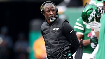 NY Jets head coach Aaron Glenn