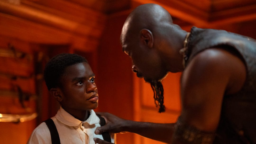 WASHINGTON BLACK - "Movement of Jah People" - Young Wash and Titch flee a plantation in the Cloud Cutter but crash onto a pirate ship. In Halifax, Wash battles his past as his bond with Tanna deepens — a fight for survival and belonging amid growing tensions on land and sea. Pictured is Eddie Karanja as young George 'Wash' Black and Miles Yekinni as Barrington 