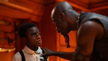 WASHINGTON BLACK - "Movement of Jah People" - Young Wash and Titch flee a plantation in the Cloud Cutter but crash onto a pirate ship. In Halifax, Wash battles his past as his bond with Tanna deepens — a fight for survival and belonging amid growing tensions on land and sea. Pictured is Eddie Karanja as young George 'Wash' Black and Miles Yekinni as Barrington 
