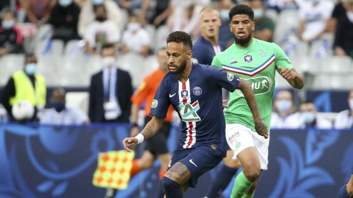 Saint-Étienne traz boas lembranças a Neymar: foi dele o gol do título na decisão da Copa da França em 2020