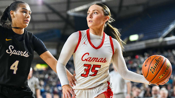 Keirra Thompson and defending Class 4A champion Camas will be in the Tacoma Dome this week for a chance to repeat. Keirra Thompson and defending Class 4A champion Camas will be in the Tacoma Dome this week for a chance to repeat.