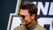 Tom Brady walks the red carpet on Sunday, May 25, 2025, ahead of the 109th running of the Indianapolis 500.