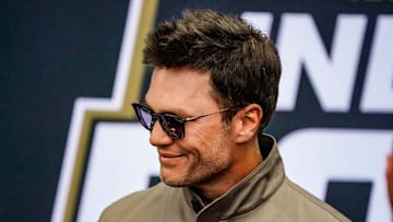 Tom Brady walks the red carpet on Sunday, May 25, 2025, ahead of the 109th running of the Indianapolis 500.