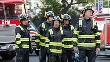 9-1-1 -ÒWannabesÓ - Things get messy for the 118 following a massive pipe explosion. Meanwhile, Athena investigates the brutal beating of a man found behind a grocery store, and BobbyÕs working relationship with Brad from ÒHOT SHOTSÓ just got a little more intimate. THURSDAY, NOV. 21 (8:00-9:00 p.m. EST) on ABC.
RYAN GUZMAN, OLIVER STARK, KENNETH CHOI, AISHA HINDS, PETER KRAUSE