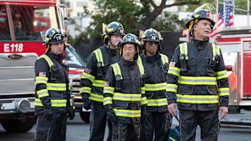 9-1-1 -ÒWannabesÓ - Things get messy for the 118 following a massive pipe explosion. Meanwhile, Athena investigates the brutal beating of a man found behind a grocery store, and BobbyÕs working relationship with Brad from ÒHOT SHOTSÓ just got a little more intimate. THURSDAY, NOV. 21 (8:00-9:00 p.m. EST) on ABC.
RYAN GUZMAN, OLIVER STARK, KENNETH CHOI, AISHA HINDS, PETER KRAUSE