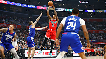 Daniel Theis, Amir Coffey, DeMar DeRozan, Norman Powell