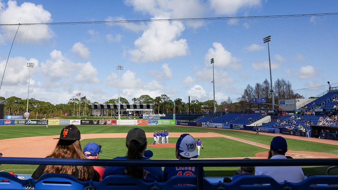 The New York Mets play Israel in a spring training game, March 4, 2026, at Clover Park in Port St. Lucie. Mets won 5-2.