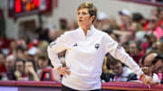 Indiana Head Coach Teri Moren watches during the Indiana versus Nebraska women's basketball game at Simon Skjodt Assembly Hall on Sunday, Feb. 2, 2025.