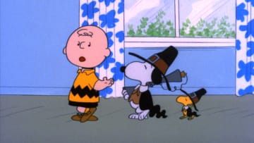 A CHARLIE BROWN THANKSGIVING - The ABC Television Network will kick off the holiday season with the classic half-hour animated PEANUTS special, ÒA Charlie Brown Thanksgiving,Ó Wednesday, NOV. 27 (8:00-9:00 p.m. EST), on ABC. In the 1973 special, ÒA Charlie Brown Thanksgiving,Ó created by late cartoonist Charles M. Schulz, Charlie Brown wants to do something special for the gang. However, the dinner he arranges is a disaster when the caterers, Snoopy and Woodstock, prepare toast and popcorn as
