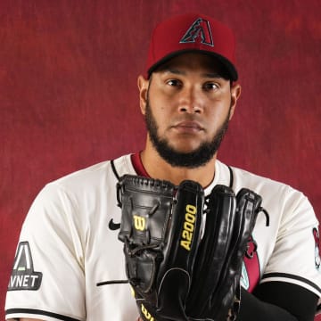 Eduardo Rodriguez during Arizona Diamondbacks photo day at Salt River Fields at Talking Stick on Feb. 21, 2024.