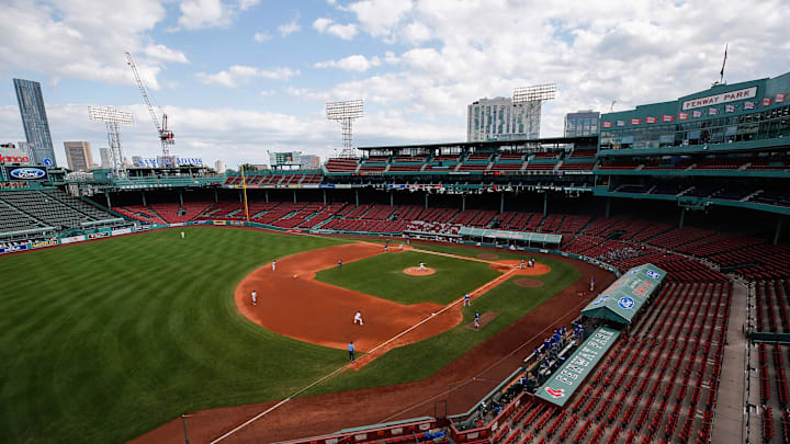 Sep 6, 2020; Boston, Massachusetts, USA; An empty Fenway Park is seen during the game between the Boston Red Sox and the Toronto Blue Jays. Mandatory Credit: Winslow Townson-Imagn Images