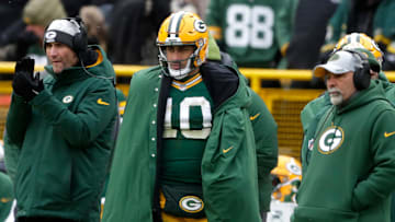 Green Bay Packers quarterback Jordan Love (10) watches from the sideline as Malik Willis (2) takes over at quarterback against the Chicago Bears on Sunday, January 5, 2024 at Lambeau Field in Green Bay, Wis. The Bears defeated the Packers 24-22.
Wm. Glasheen USA TODAY NETWORK-Wisconsin